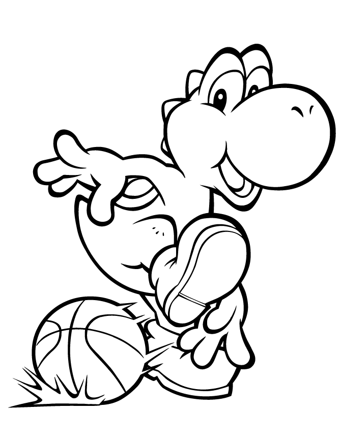 Coloring Yoshi - Coloring Pages for Kids and for Adults