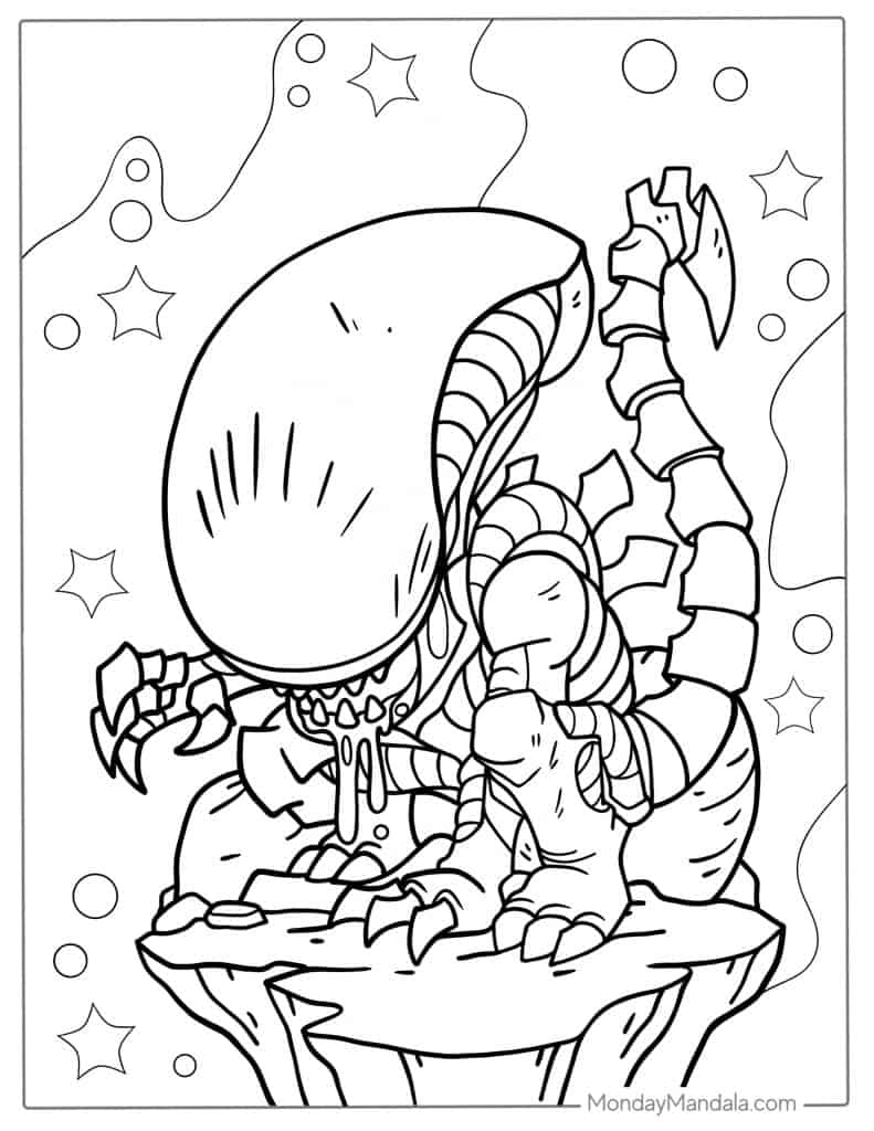 Alien Coloring Pages (20 Free PDF Printables)
