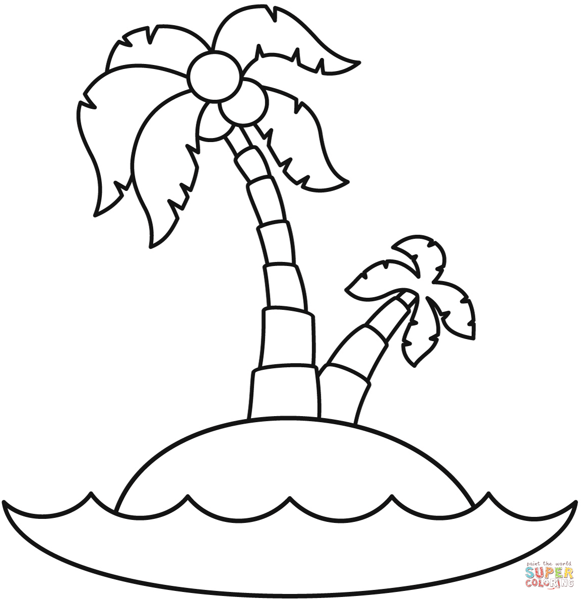 Island coloring page | Free Printable Coloring Pages