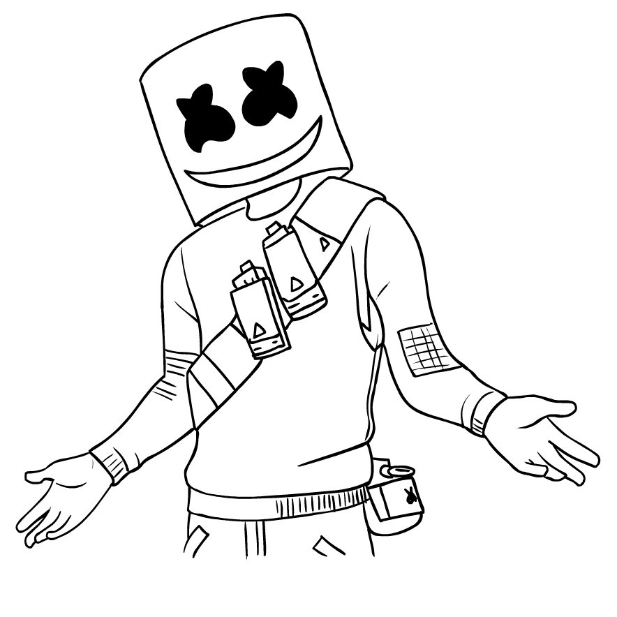 Featured image of post Marshmello Coloring Page : Want to discover art related to marshmello?
