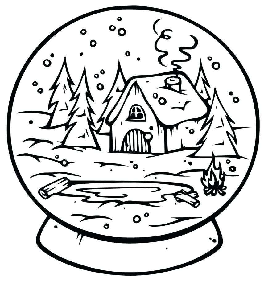 Snow Globes Coloring Pages Coloring Home