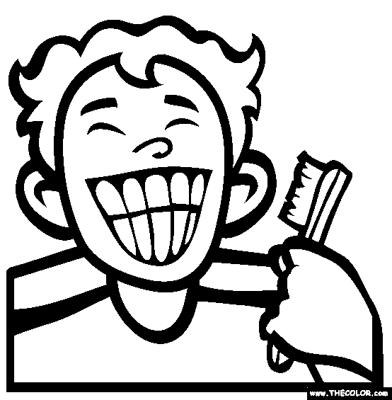 The Toothbrush Coloring Page | Free The Toothbrush Online Coloring