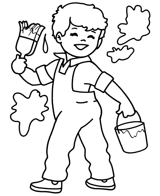 Cleaning Coloring Pages - Coloring Home