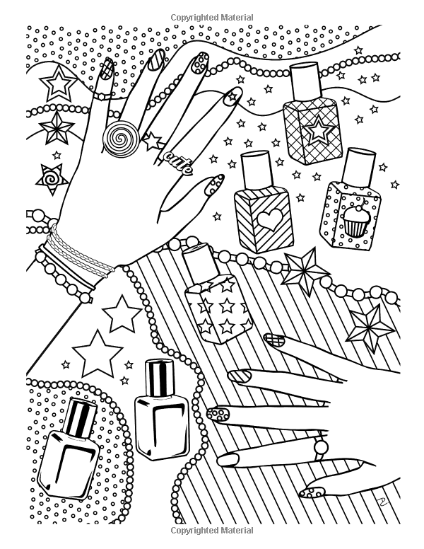 Girl Stuff: 24 Totally Girly Coloring Pages: Dani Kates ...