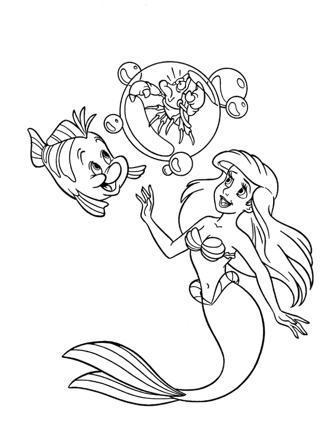 The little Mermaid coloring pages | Princess coloring pages | #3 