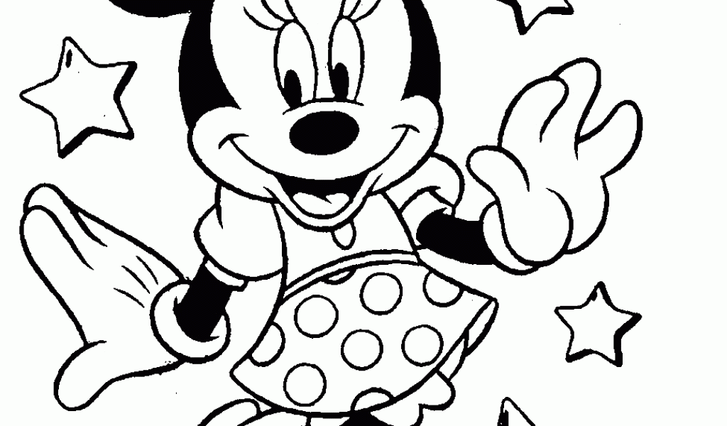 Minnie Mouse Happy Birthday Coloring Pages | Nucoloring.xyz
