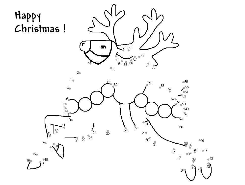 Free Christmas Dot To Dot Coloring Pages - Coloring Home