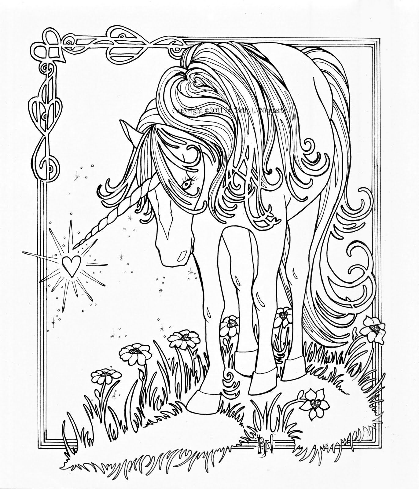 Unicorn Coloring Pages For Adults - Coloring Home