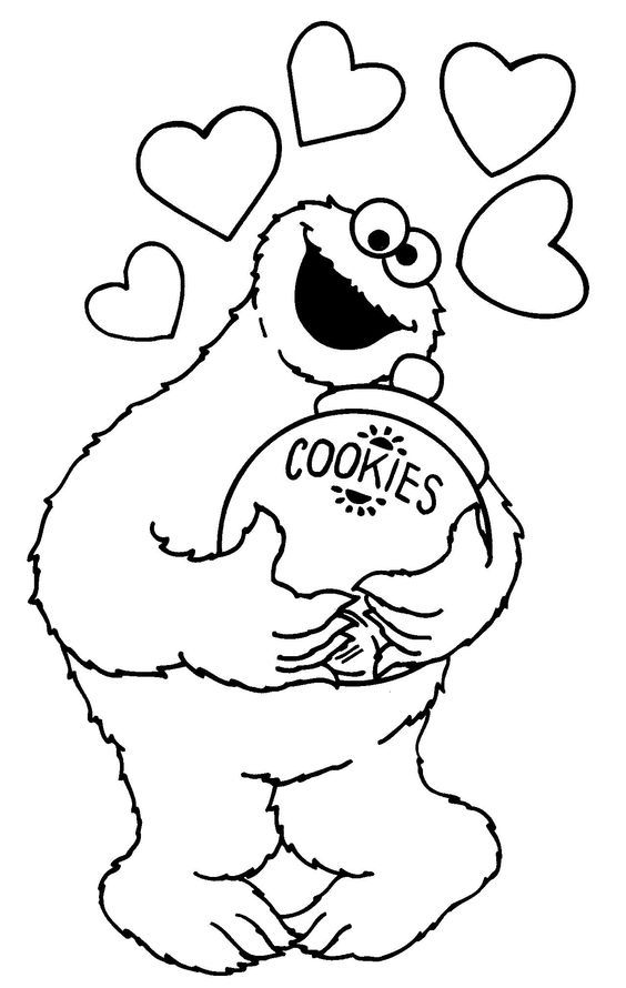 Cookie Monster / Cookie Jar (Coloring Pages) | Coloring Pages ...