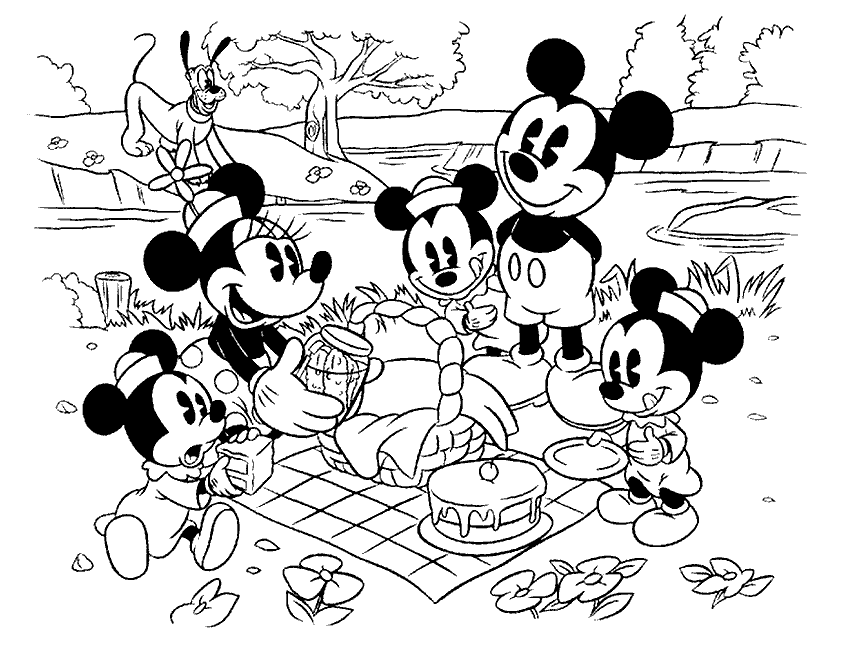Family Picnic Coloring Pages - High Quality Coloring Pages
