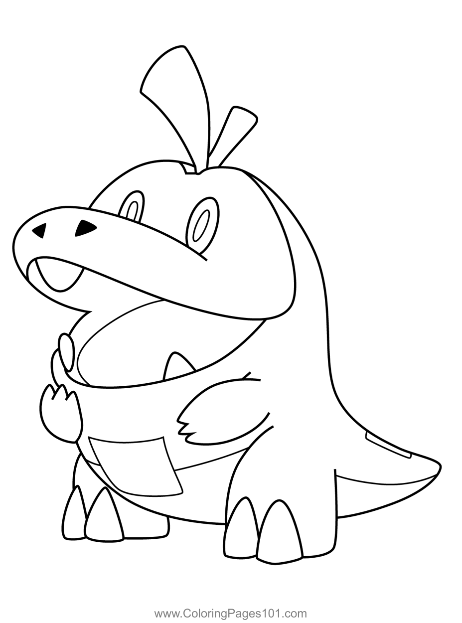 Fuecoco Pokemon Coloring Page for Kids - Free Pokemon Printable Coloring  Pages Online for Kids - ColoringPages101.com | Coloring Pages for Kids