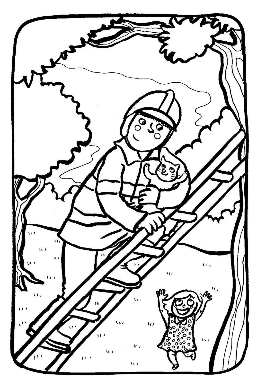 Fire department to color for children - Fire Department Kids Coloring Pages