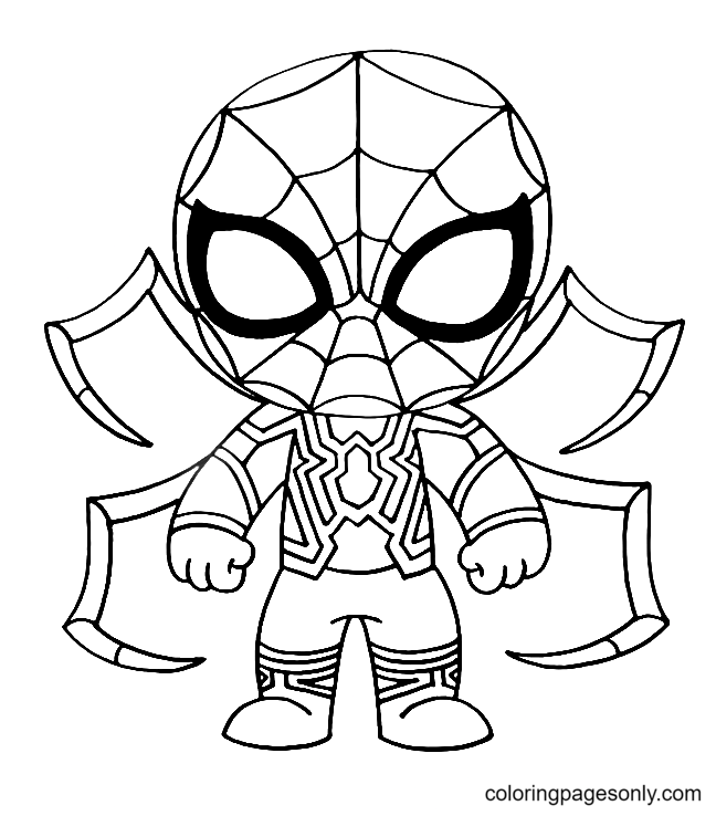 Cute Chibi Spiderman No Way Home Coloring Pages - Spider-Man: No Way Home  Coloring Pages - Coloring Pages For Kids And Adults