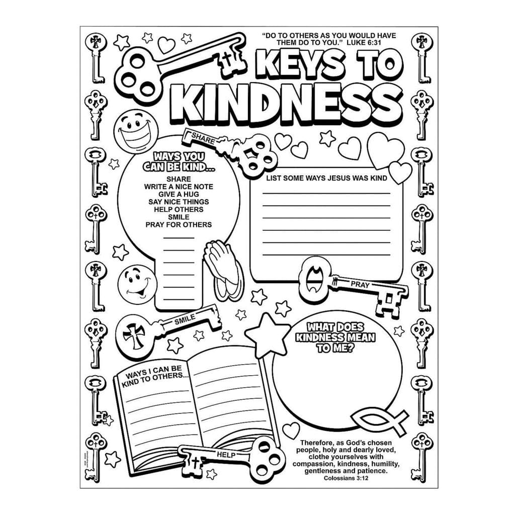 35 Printable Kindness Coloring Pages for Children or Students - Happier  Human