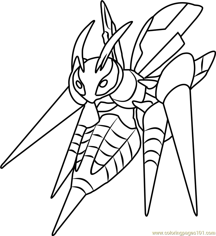Mega Beedrill Pokemon Coloring Page for Kids - Free Pokemon Printable Coloring  Pages Online for Kids - ColoringPages101.com | Coloring Pages for Kids