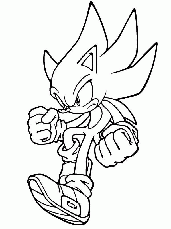Super Sonic Coloring Page - Coloring Home