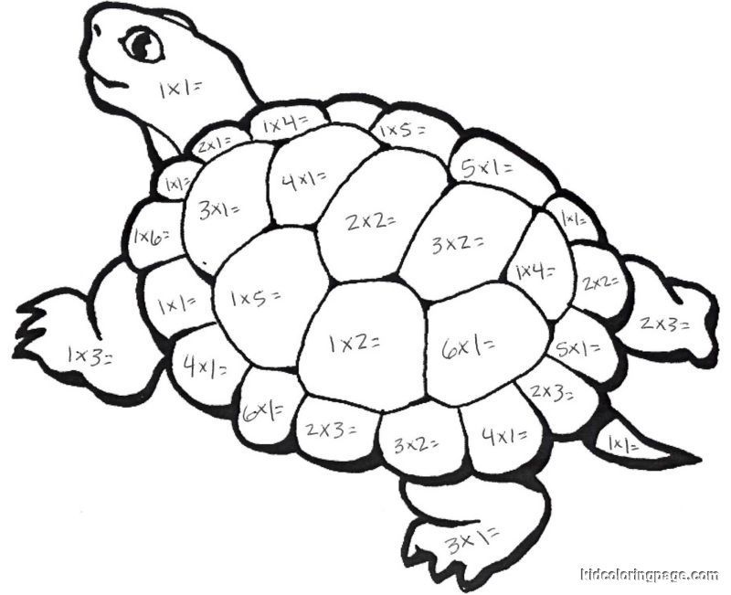Math Multiplication Coloring Page Sketch Coloring Page