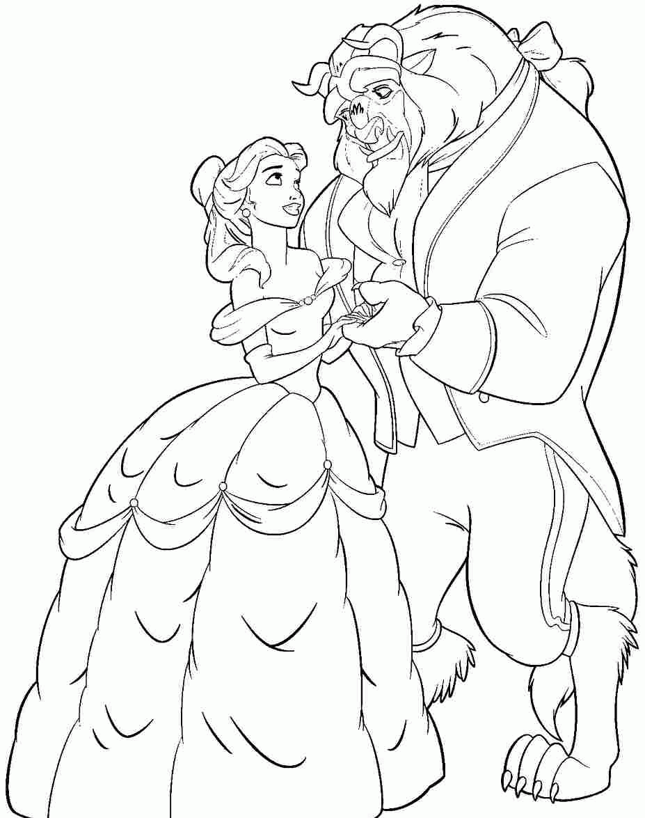 20 Pics Of Disney Belle And Beast Coloring Pages   Beauty And The ...