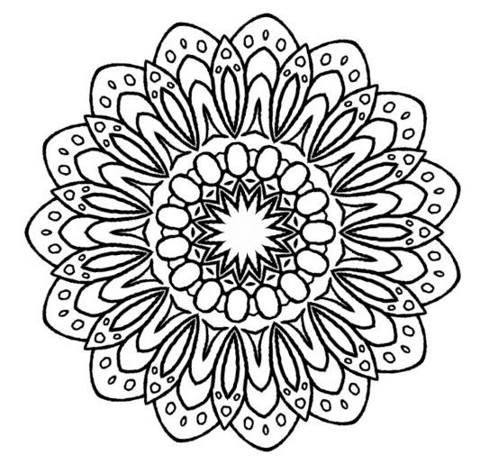 Small Flower Zentangle Mandala Doodle Drawing By Kathyahrens | Art ...