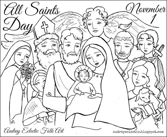 All Saints Day Coloring Pages Page 1