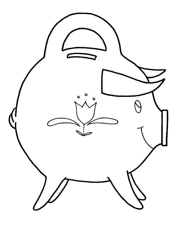 Piggy Bank with Sharp Horn Coloring Page | Color Luna