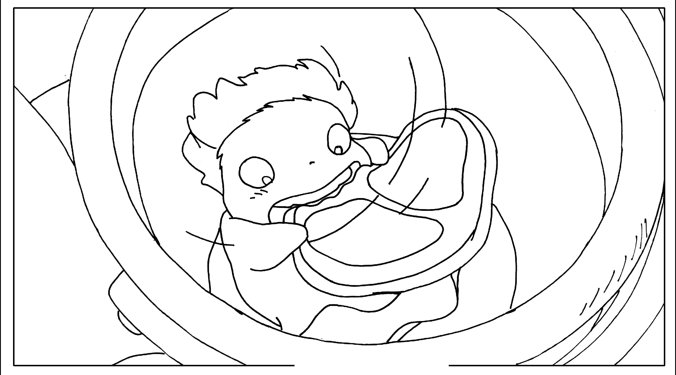 Ponyo Coloring Pages - Coloring Home