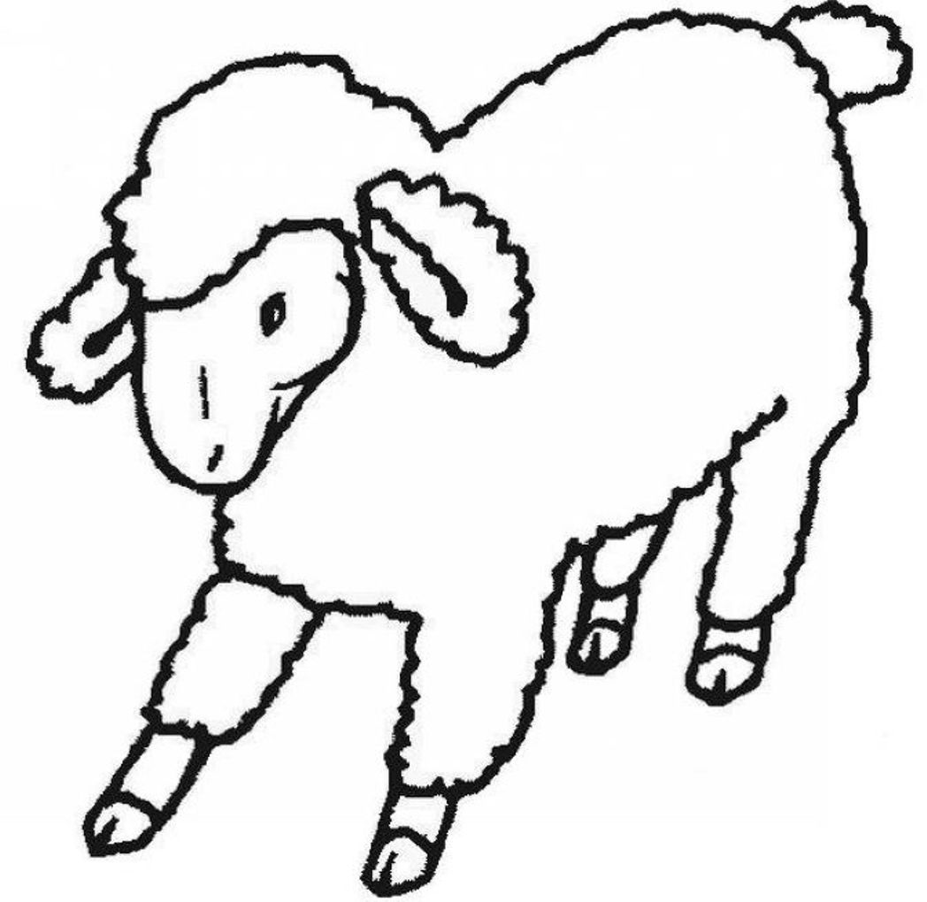 Animal Sheep Coloring Page | Animal Coloring pages of ...