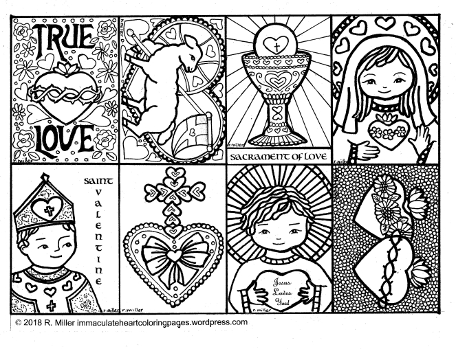 Immaculate Heart Coloring Pages – Catholic Christian Pages To Color