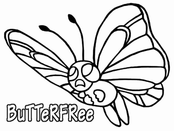 Pokemon Coloring page of Butterfree Pokemon coloring pages
