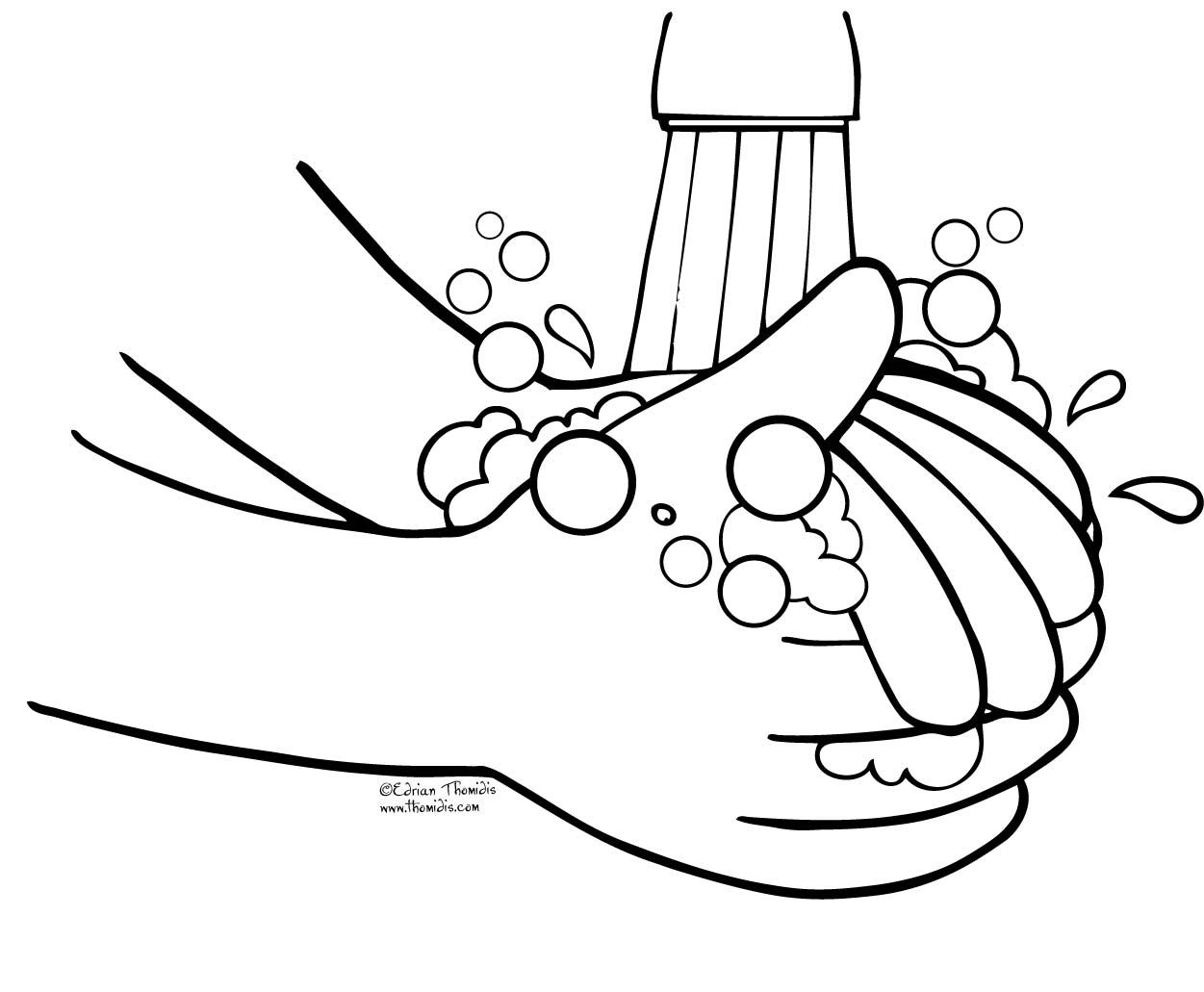 wash your hands coloring page printable pages | Hand washing poster, Coloring  pages, Color activities