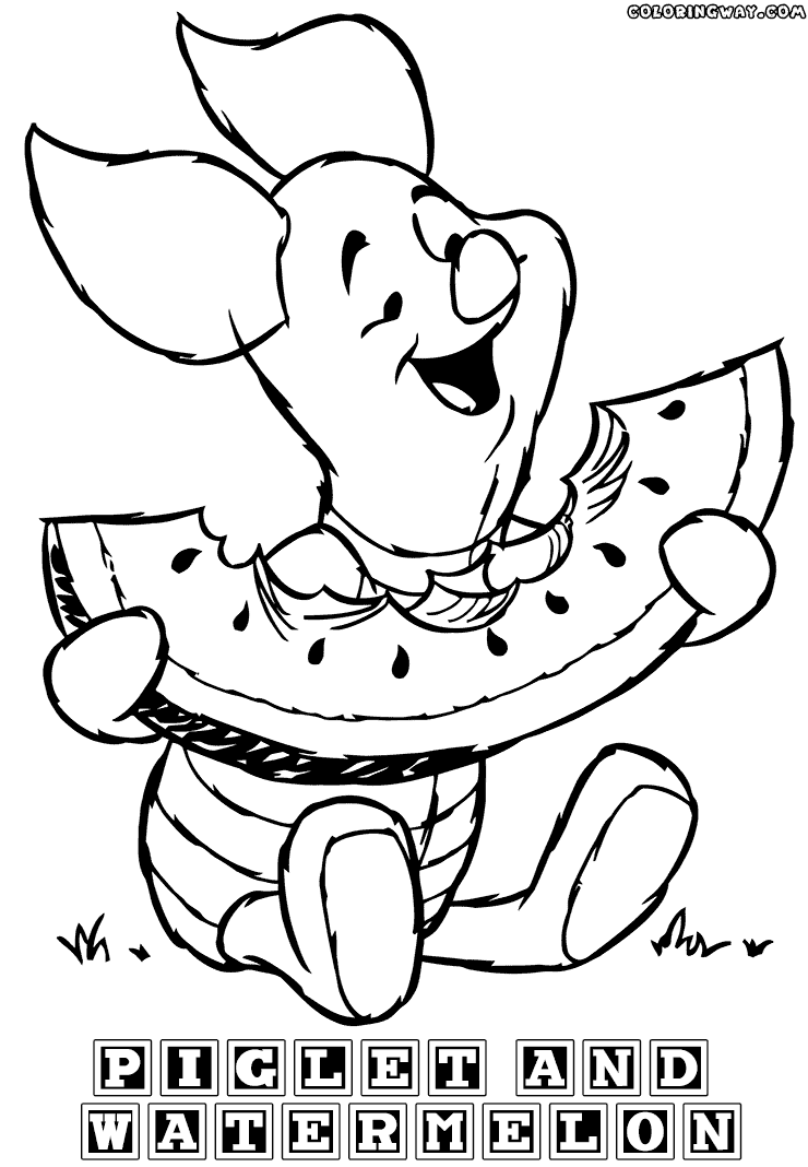 Watermelon colorings | Coloring pages to download and print