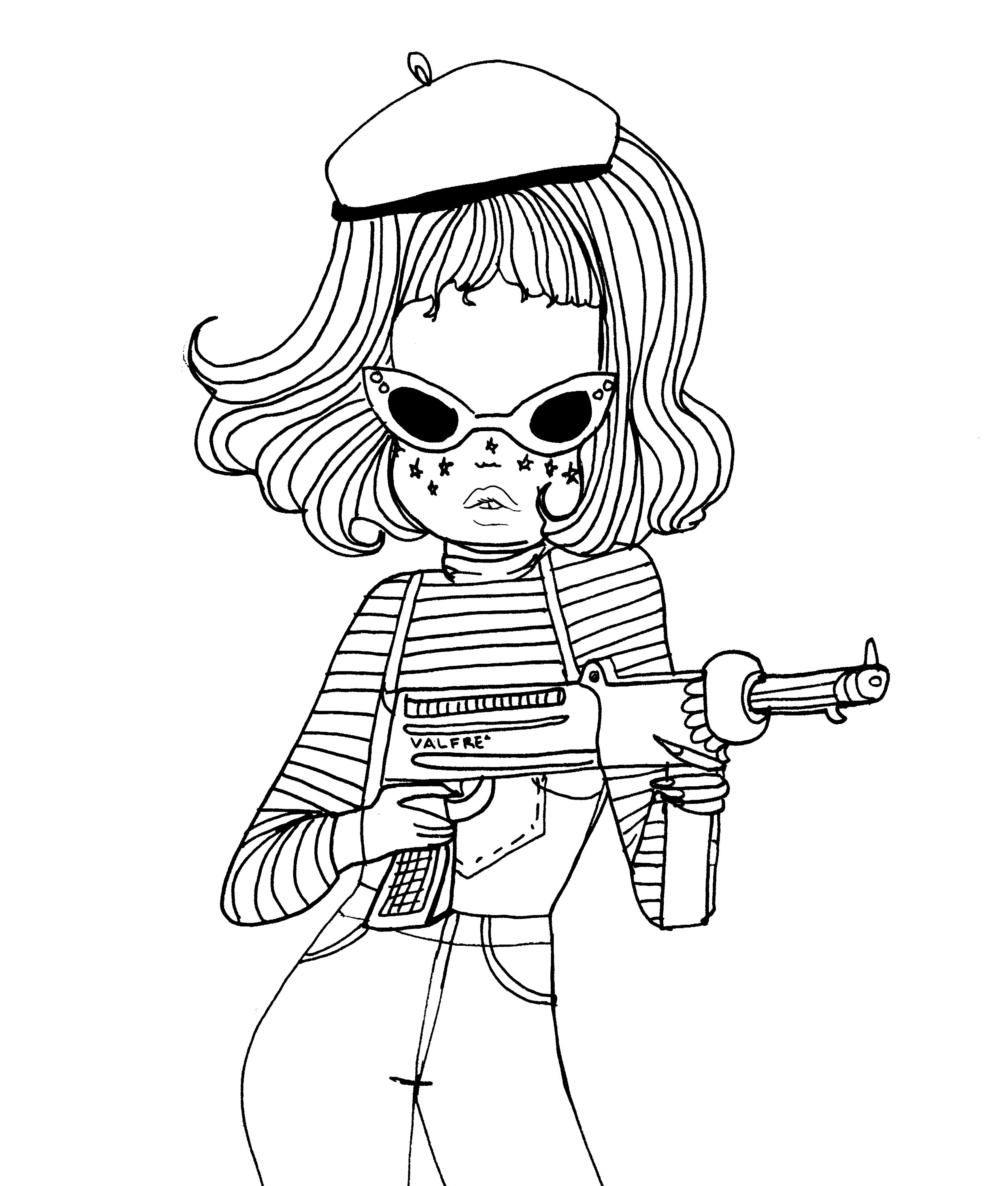 Grunge Cute Aesthetic Coloring Pages - Coloring and Drawing