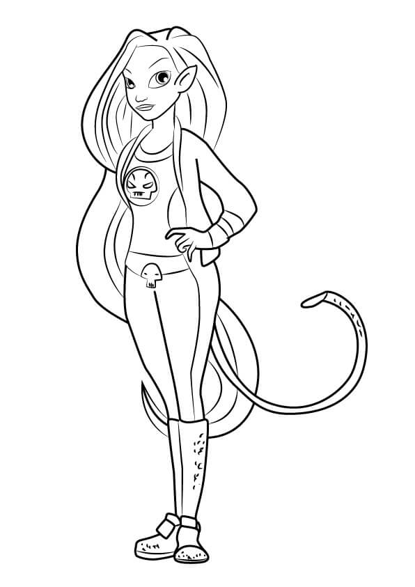 Cheetah from DC Super Hero Girls Coloring Page - Free Printable Coloring  Pages for Kids