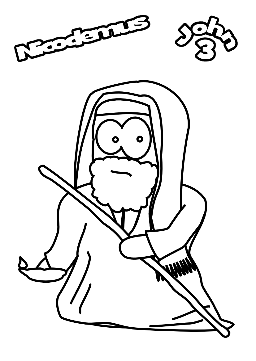 nicodemus coloring page - High Quality Coloring Pages