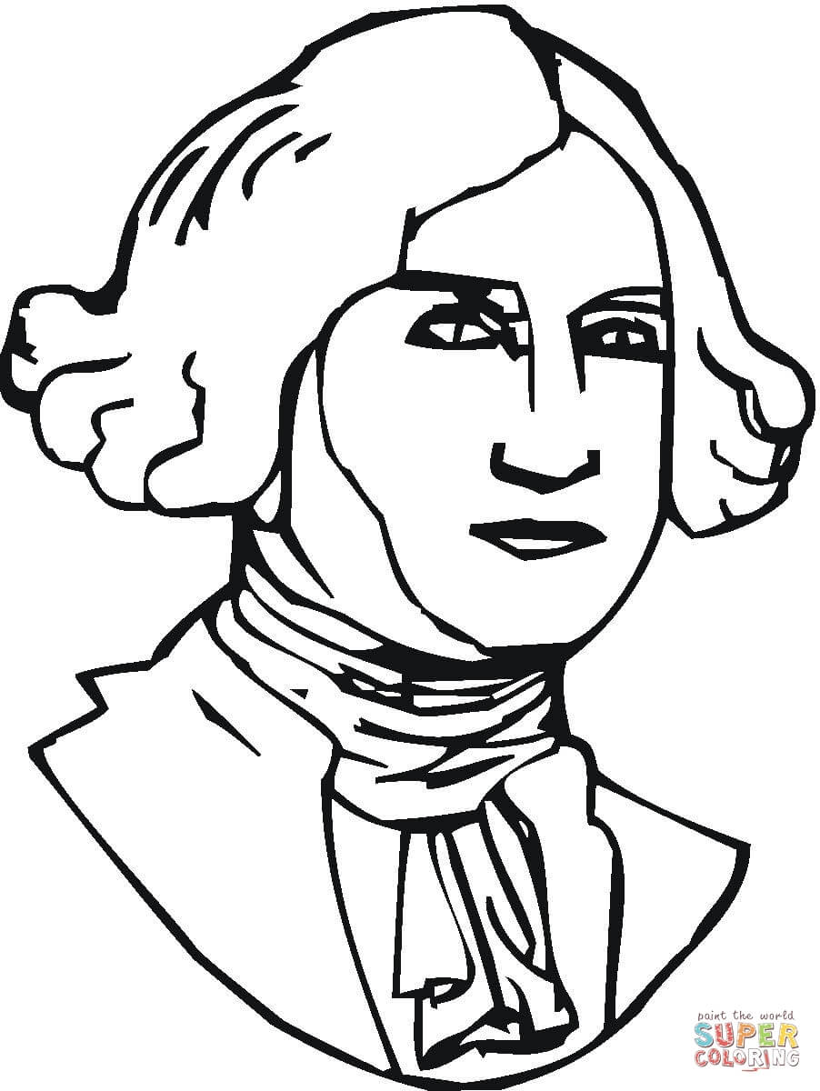 Printable Coloring Page Of Photo Of Thomas Jefferson Coloring Home