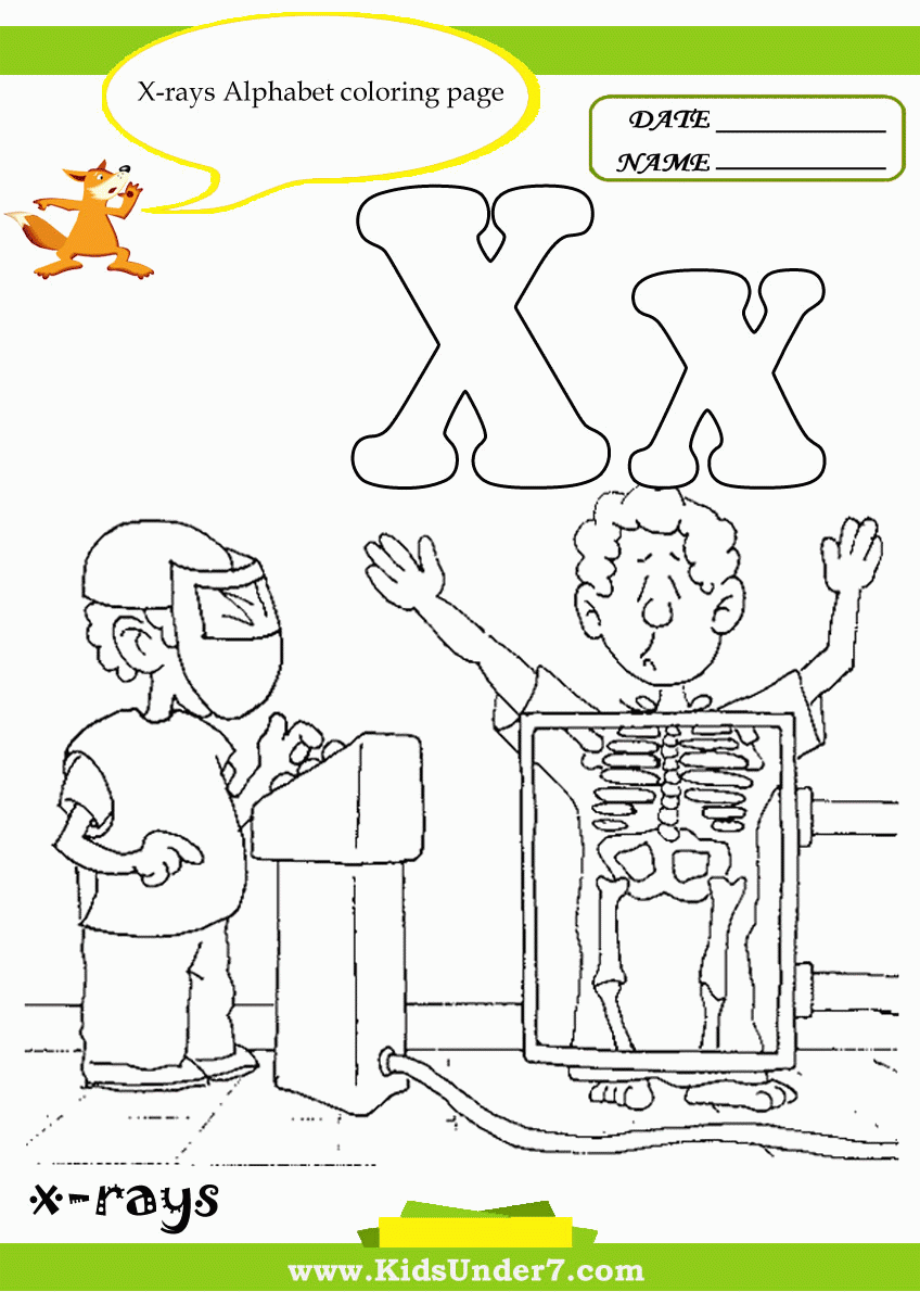 Kids Under 7: Letter X Worksheets and Coloring Pages