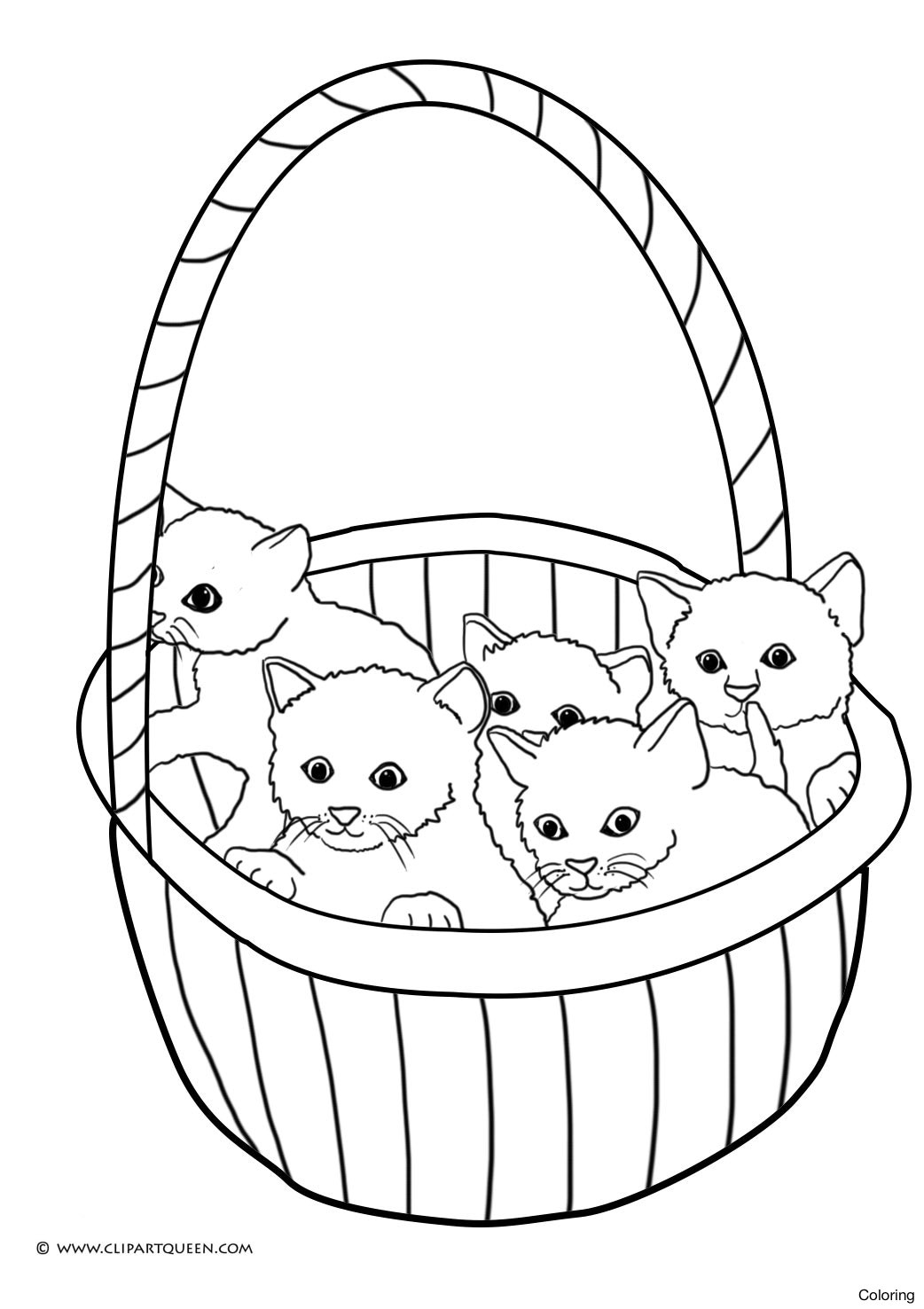 Coloring Pages Cute Kittens