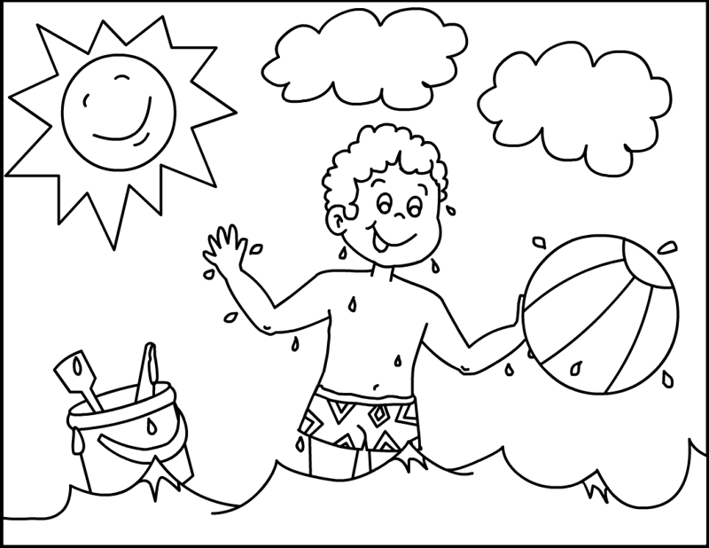 Sunny Day Clipart Black And White