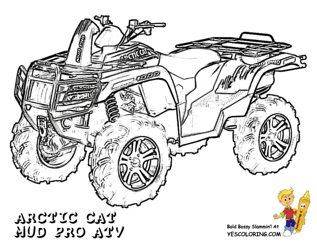 Atv clipart coloring page, Atv coloring page Transparent ...
