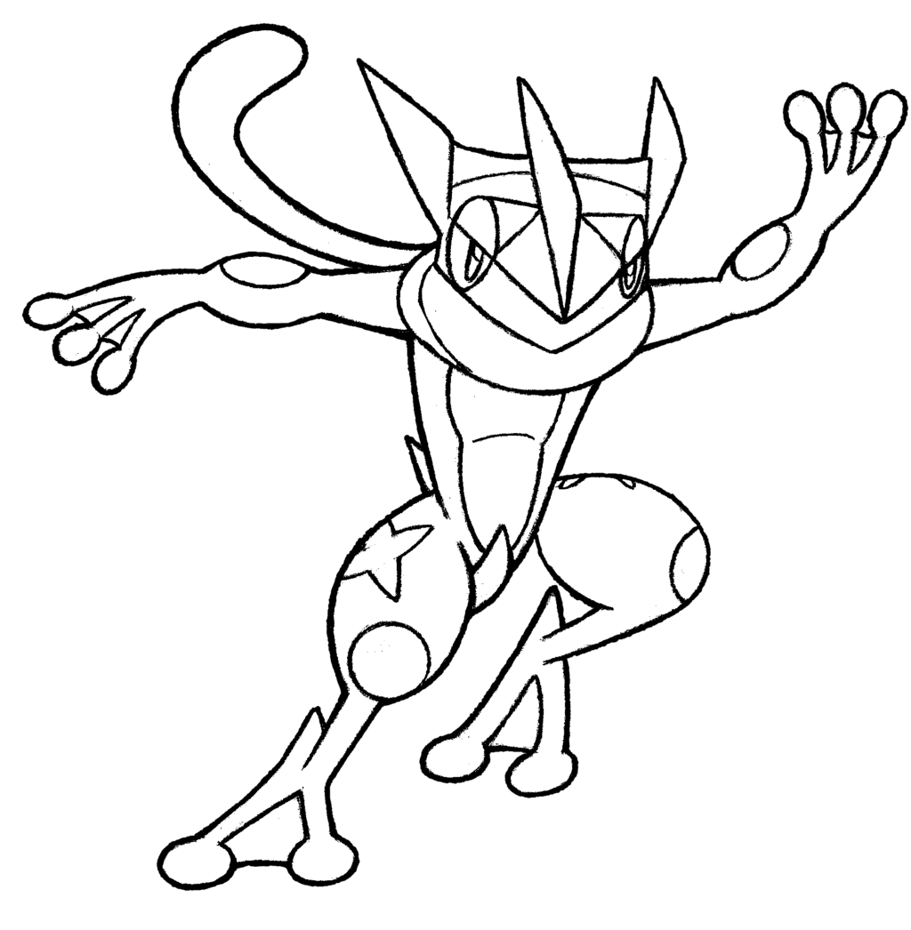 Greninja Coloring Pages.