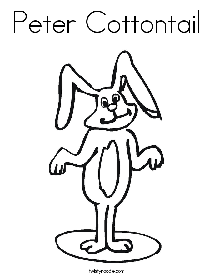 Peter Cottontail Coloring Page - Twisty Noodle