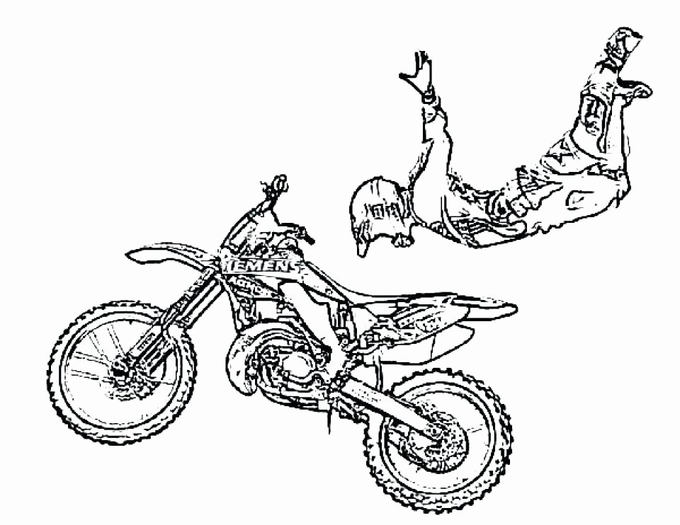 Dirt Bike Coloring Page Lovely Dirt Bike Drawing at ...