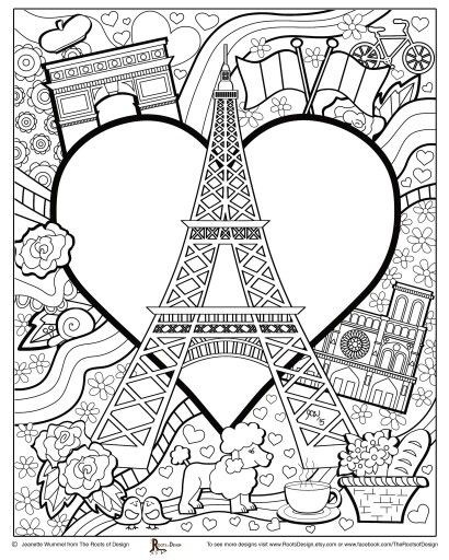 Paris Coloring pages i watch | Free coloring pages, Coloring pages ...