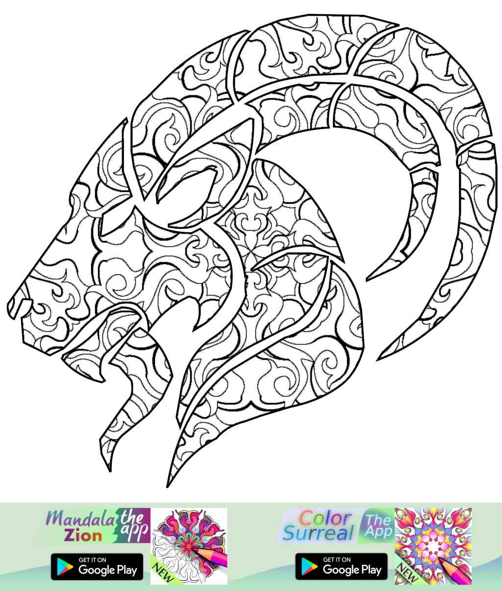 Coloring Pages D Free Capricorn Coloring Pages   Coloring Home