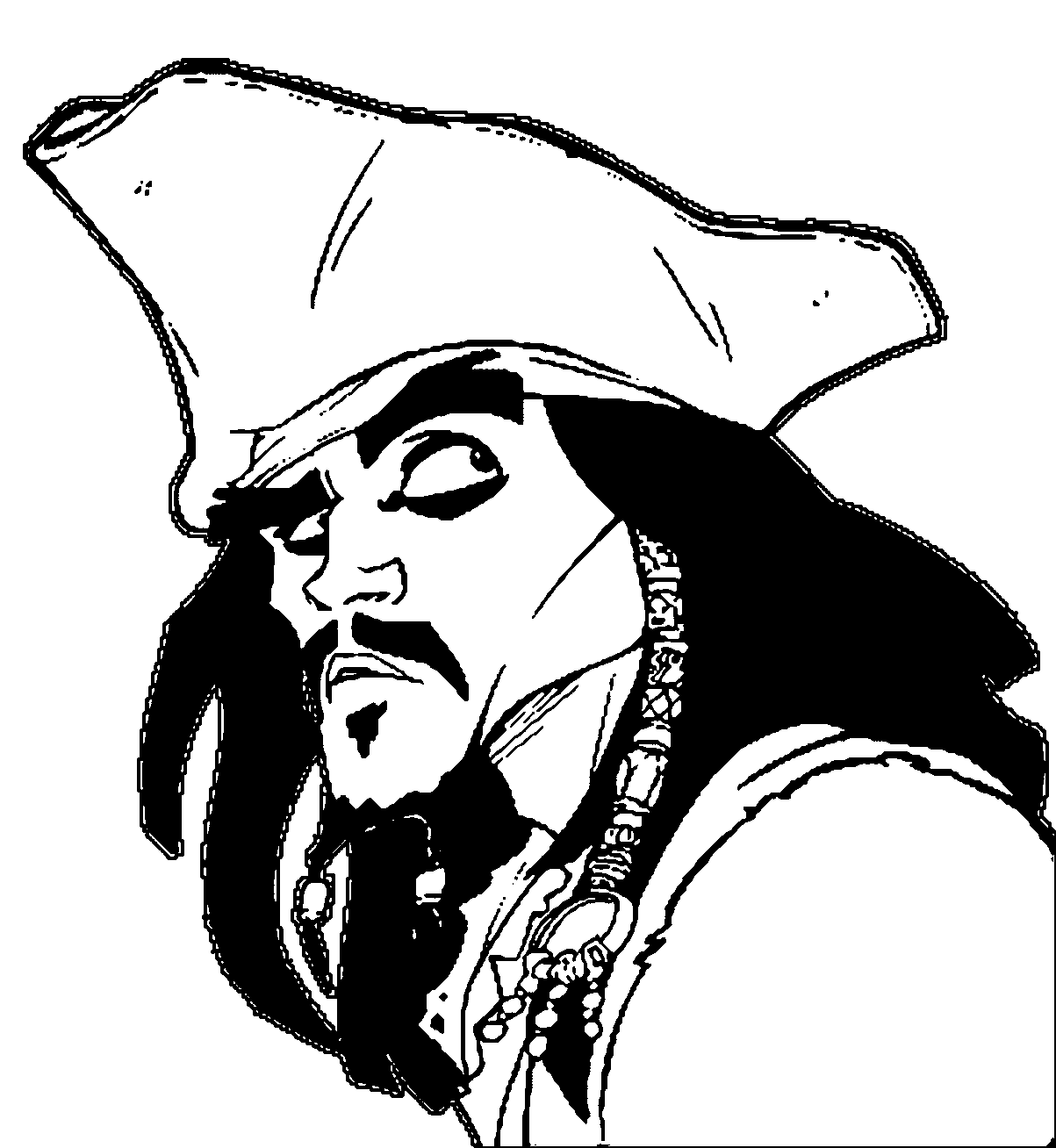 Pirates Of The Caribbean Man Character Jack Sparrow Face Coloring Page |  Pirates of the caribbean, Coloring pages, Man character