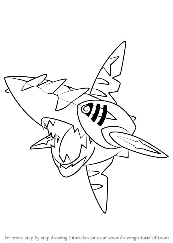 Learn How to Draw Mega Sharpedo from Pokemon (Pokemon) Step by Step :  Drawing Tutorials