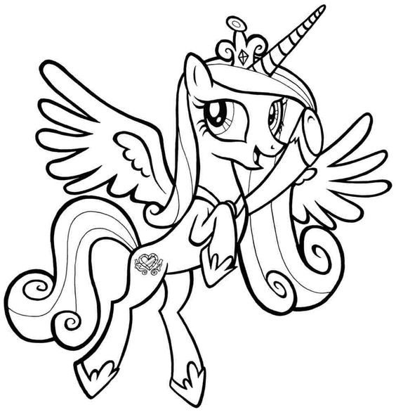 My Little Pony Princess Cadance Coloring Page - My Little Pony Coloring  Pages