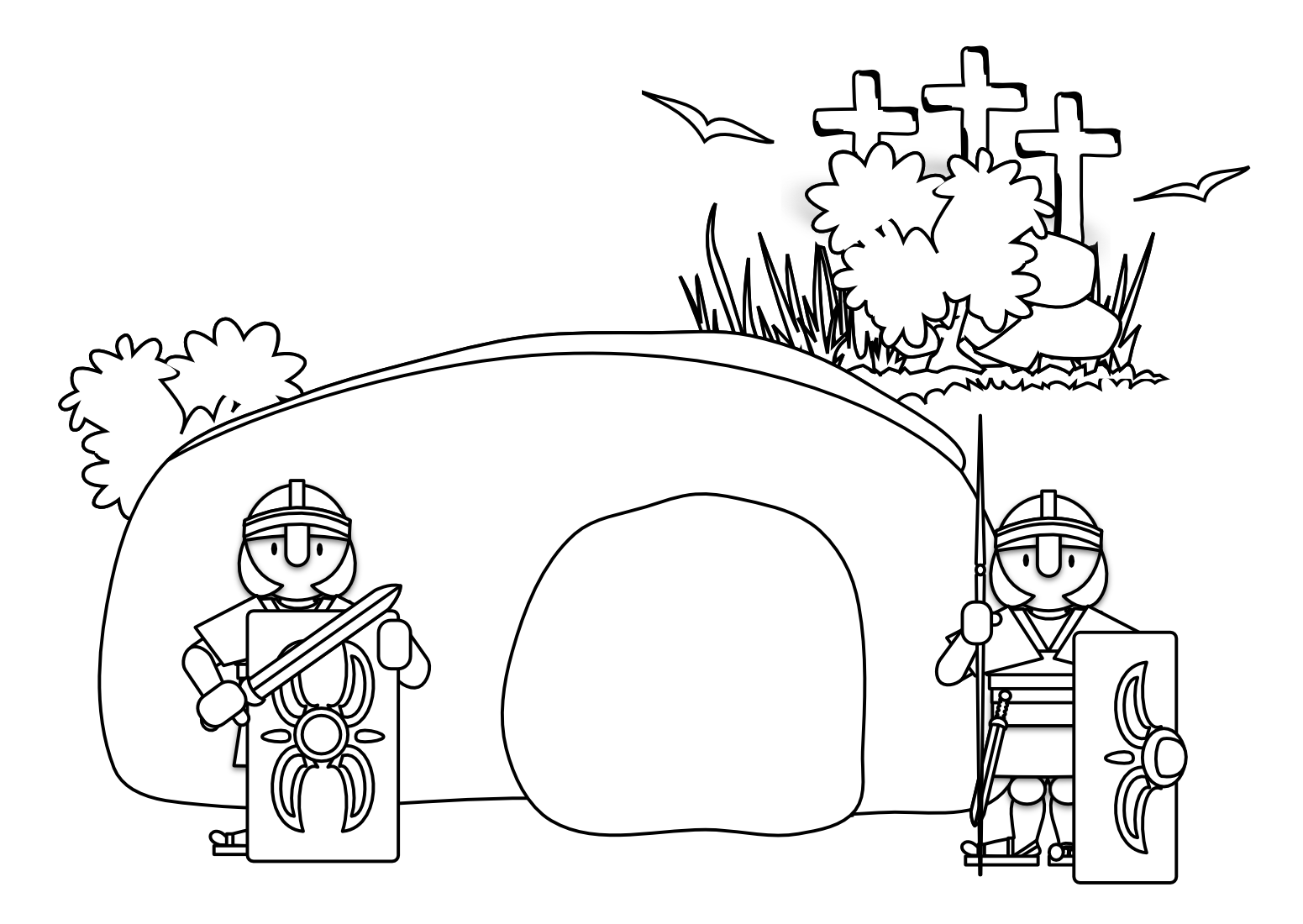 Jesus Empty Tomb Coloring Pages - Coloring Home