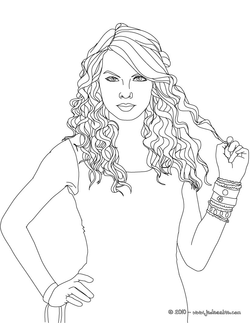 Realistic girl faces coloring pages