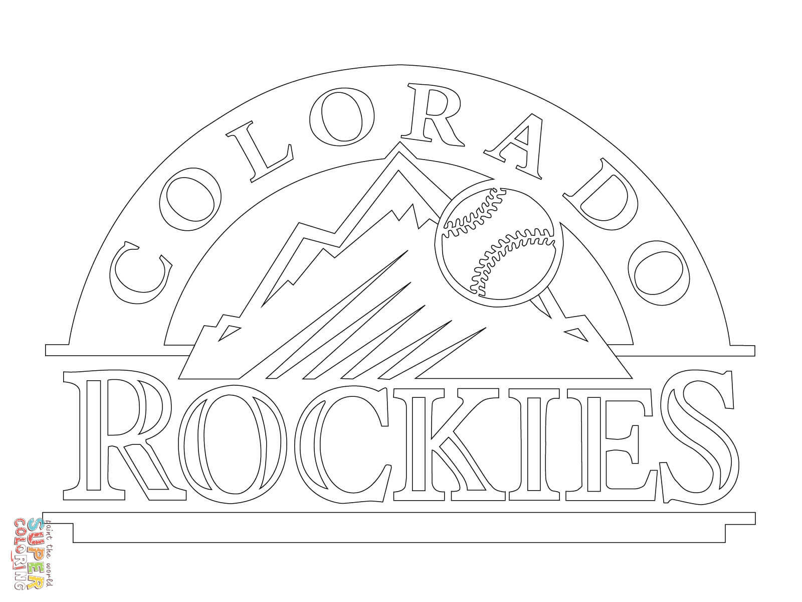 Colorado Rockies Logo coloring page | Free Printable Coloring Pages
